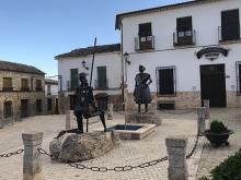 Quijote y Sancho en El Toboso
