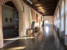 Pasillos interiores en la primera planta del Castillo de Belmonte